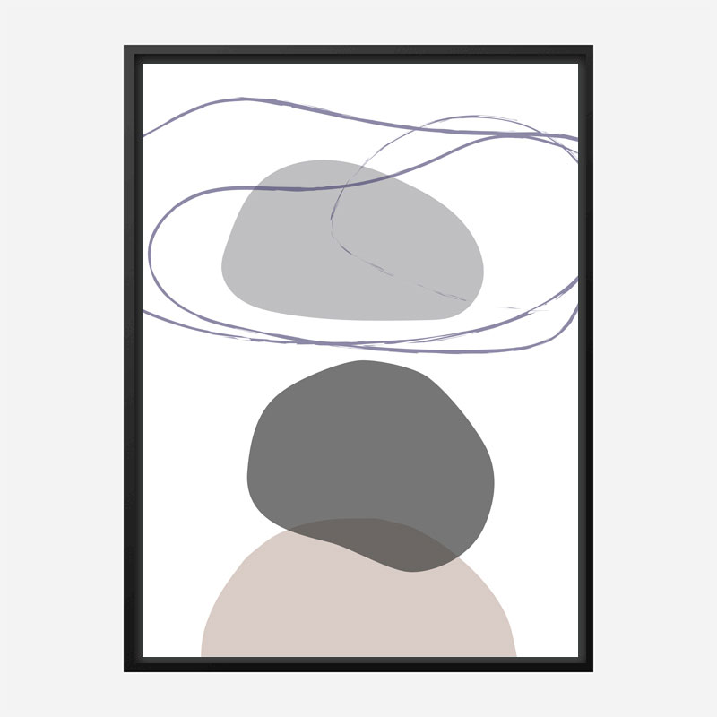 New Shapes Beige 4 Art Print