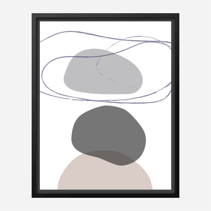 New Shapes Beige 4 Art Print