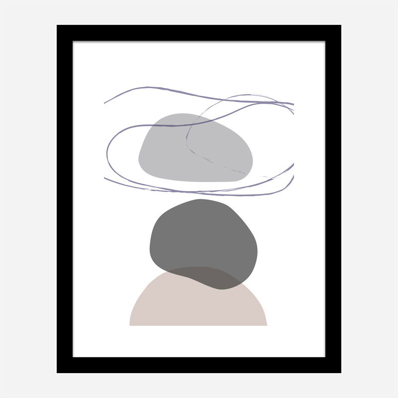 New Shapes Beige 4 Art Print