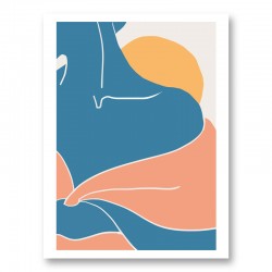 Blue Shoulder Wall Art Print