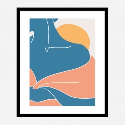 Blue Shoulder Wall Art Print