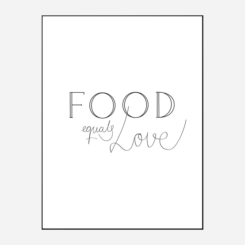 Food is Love Wall Art Print