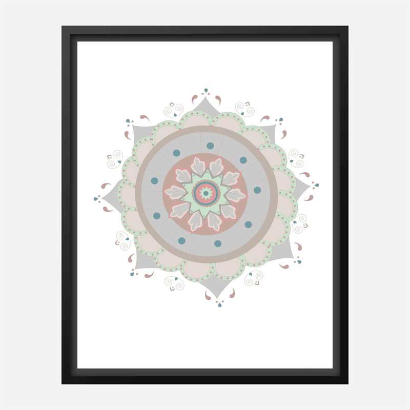 Mandala Fiesta Wall Art Print Mandala Fiesta Wall Art Print
