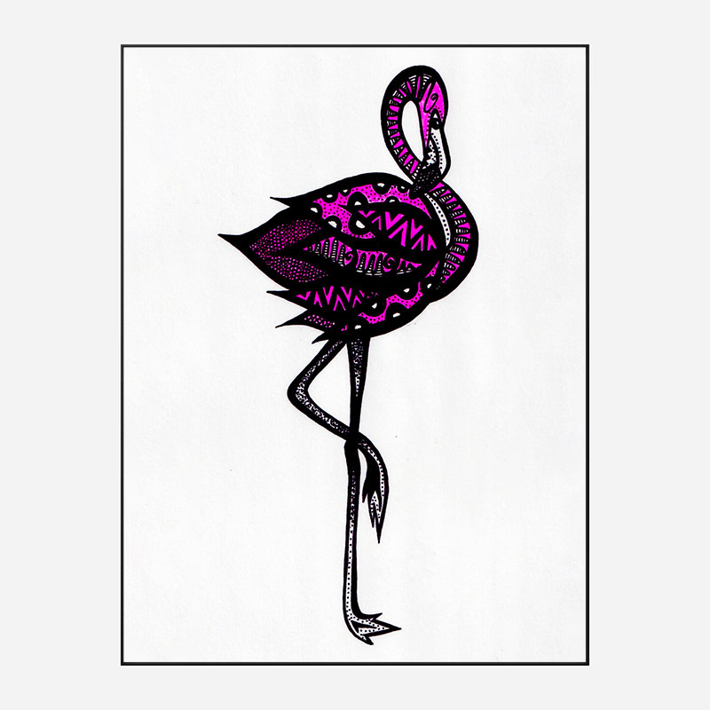 Bingo The Flamingo Art Print