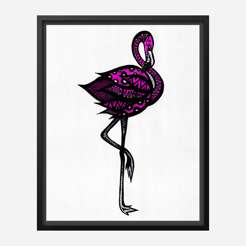 Bingo The Flamingo Art Print