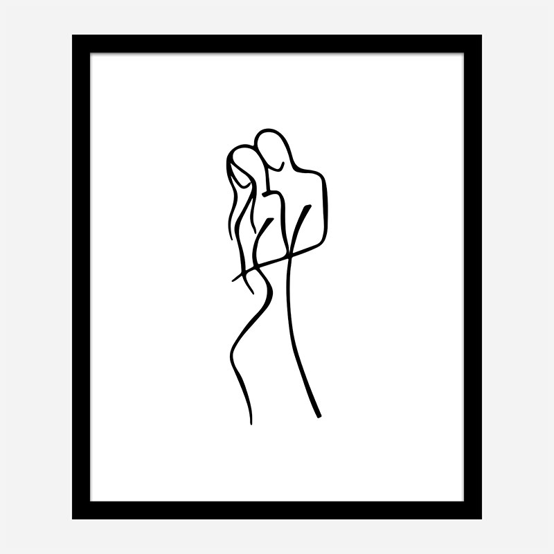 Lovers Line Art Print