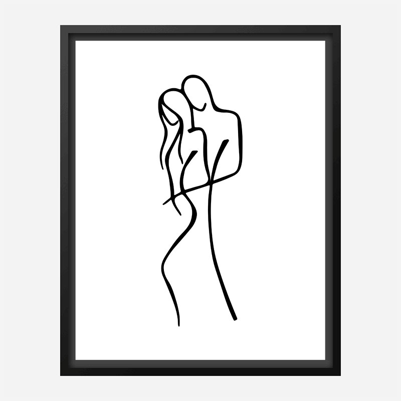 Lovers Line Art Print