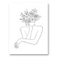 Flower Head Line Art Print Flower Head Line Art Print