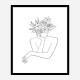 Flower Head Line Art Print Flower Head Line Art Print