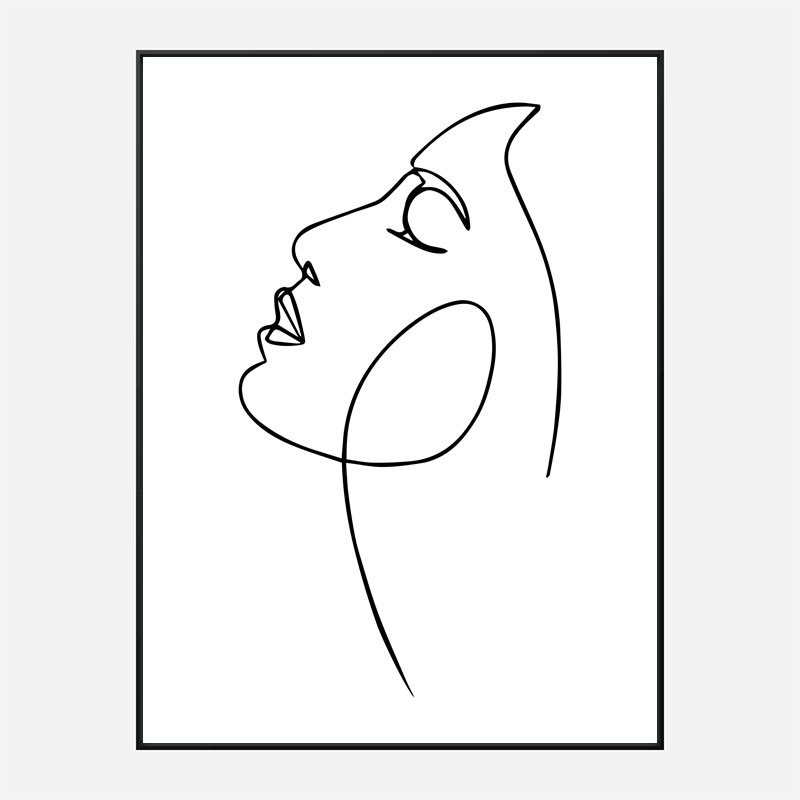 The Face Line Art Print