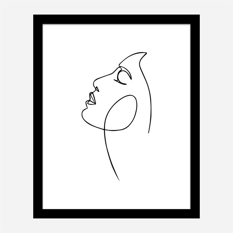 The Face Line Art Print