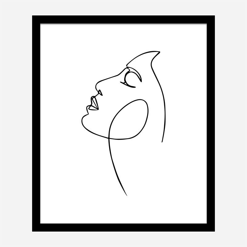 The Face Line Art Print