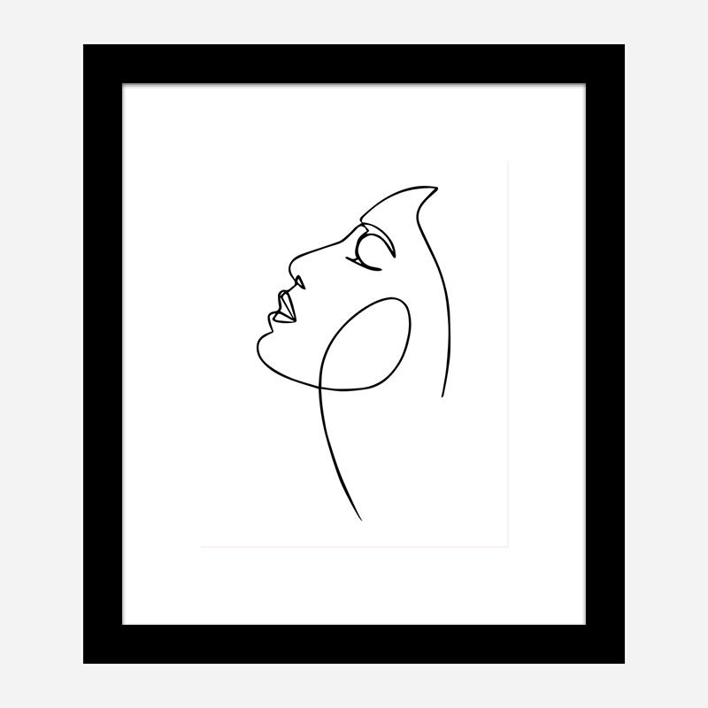 The Face Line Art Print