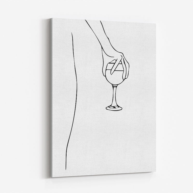 Wine Time Line Art Print