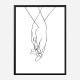 Hands Of Love Line Art Print Hands Of Love Line Art Print