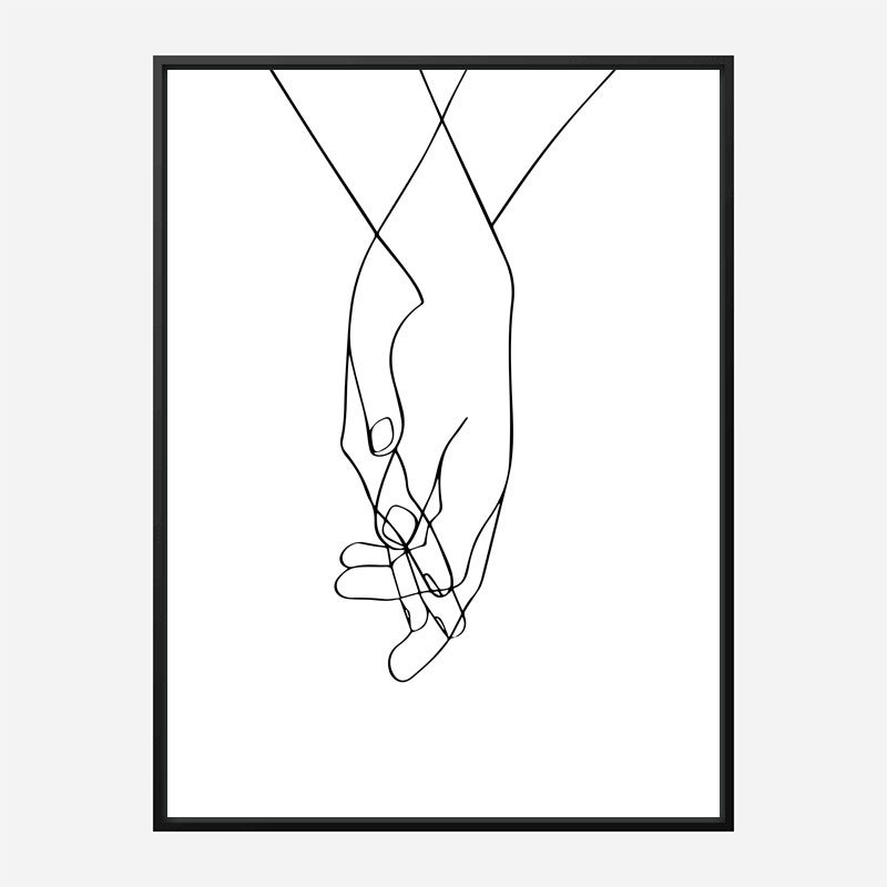 Hands Of Love Line Art Print Hands Of Love Line Art Print