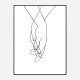 Hands Of Love Line Art Print Hands Of Love Line Art Print