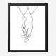 Hands Of Love Line Art Print Hands Of Love Line Art Print