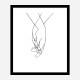 Hands Of Love Line Art Print Hands Of Love Line Art Print