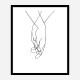 Hands Of Love Line Art Print Hands Of Love Line Art Print