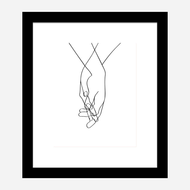 Hands Of Love Line Art Print Hands Of Love Line Art Print