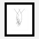 Hands Of Love Line Art Print Hands Of Love Line Art Print