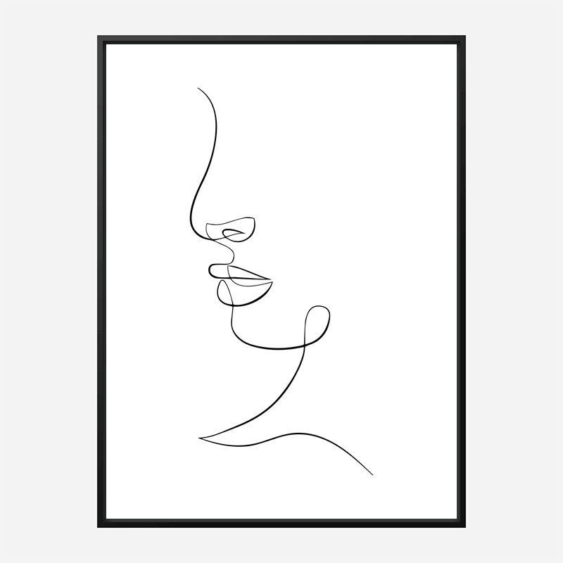 Face Lines Art Print