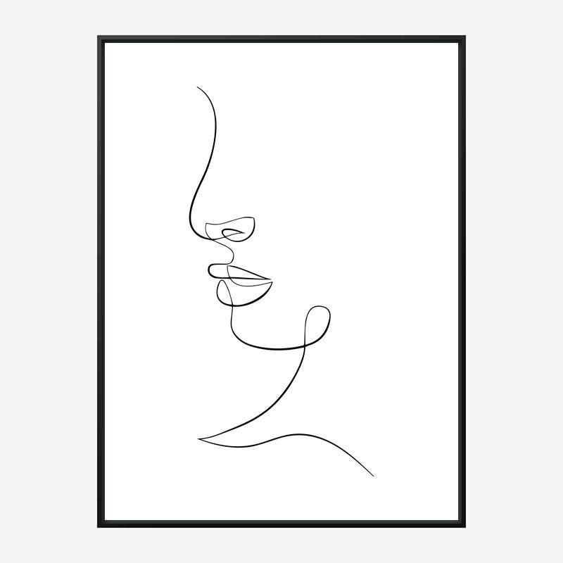 Face Lines Art Print