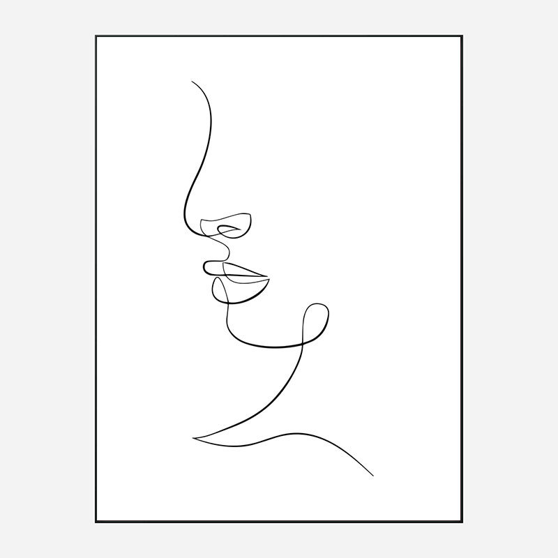 Face Lines Art Print