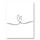 Love Heart Line Art Print