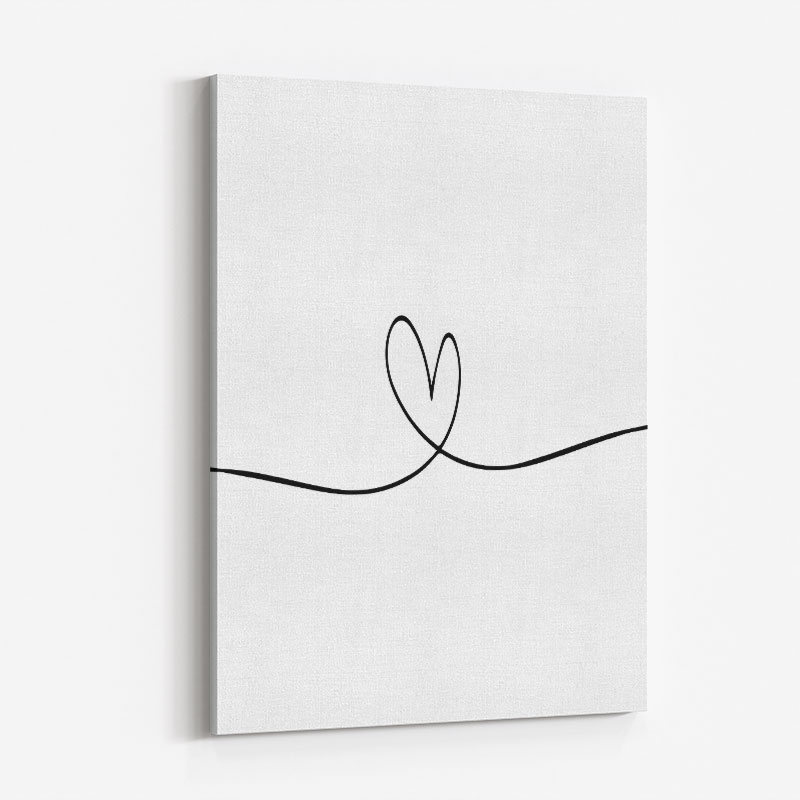 Love Heart Line Art Print