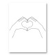 Hands Heart Line Art Print Hands Heart Line Art Print