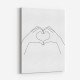 Hands Heart Line Art Print Hands Heart Line Art Print