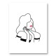 Lady of Fashion 3 Line Art Print