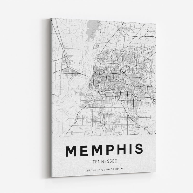 Memphis Tennessee City Map Art Print