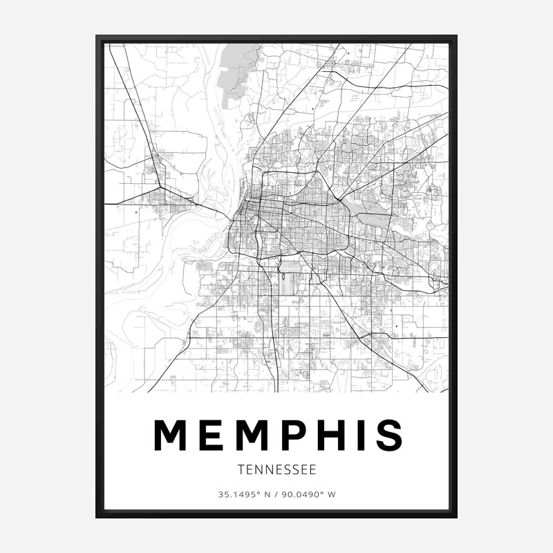 Memphis Tennessee City Map Art Print