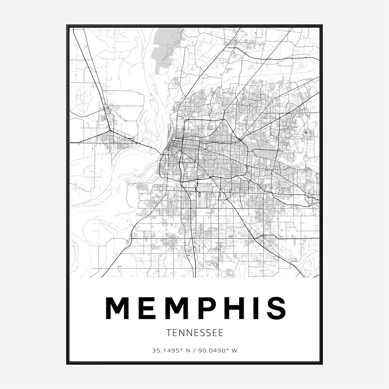 Memphis Tennessee City Map Art Print