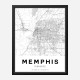 Memphis Tennessee City Map Art Print