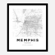 Memphis Tennessee City Map Art Print