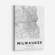 Milwaukee Wisconsin City Map Art Print