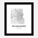 Milwaukee Wisconsin City Map Art Print