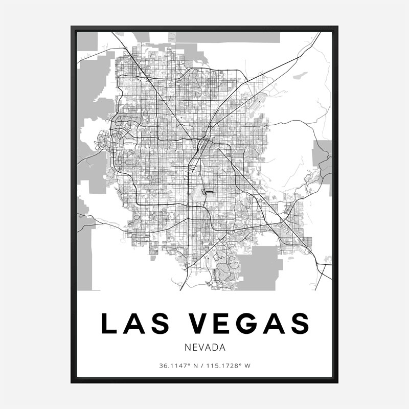 Las Vegas Nevada Area Map' Art Print