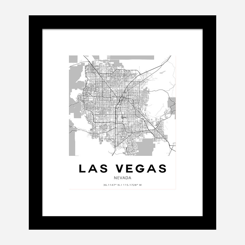 Las Vegas Nevada City Map Art Print