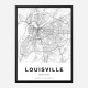 Louisville Kentucky City Map Art Print