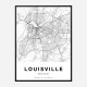 Louisville Kentucky City Map Art Print