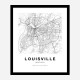 Louisville Kentucky City Map Art Print