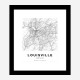 Louisville Kentucky City Map Art Print