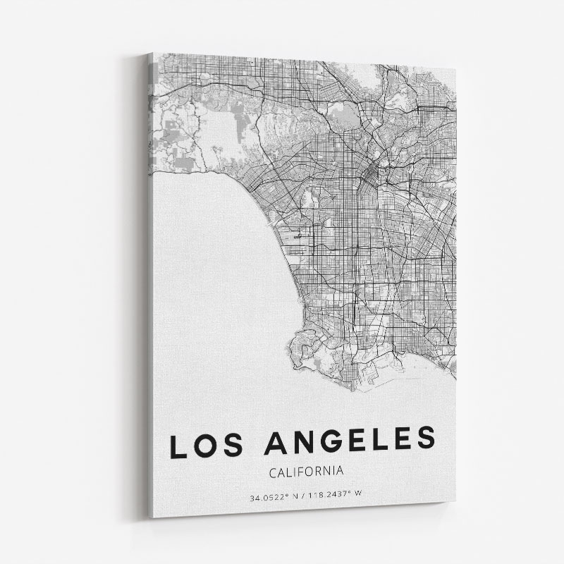 Los Angeles California City Map Art Print