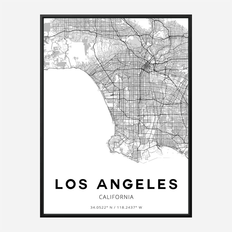 Los Angeles California City Map Art Print