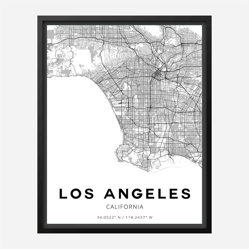 Los Angeles California City Map Art Print